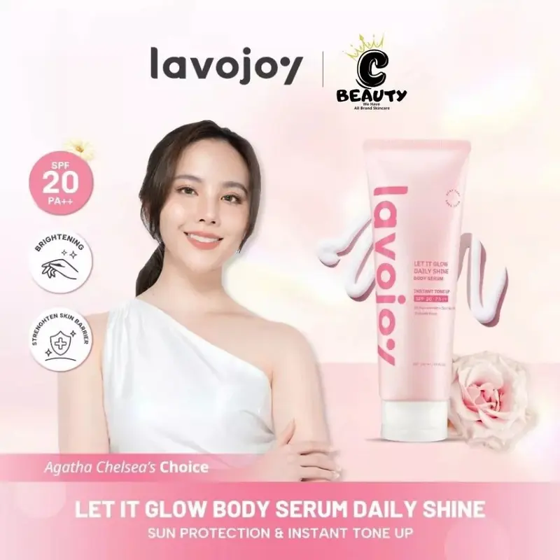 lavojoy Let It Glow Daily Shine Body Serum Instant Tone Up SPF 20 PA++ | Body Lotion SPF untuk Mencerahkan dan Melembabkan 0