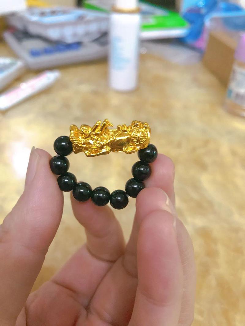 Product Introduction of fengshui pixiu lucky ring with gold plated. 2