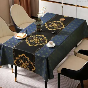 Taplak Meja PVC Model Terbaru Desain Persegi Panjang Elegan & Mewah, Anti Air, Anti Noda, Tahan Panas & Praktis untuk Meja Makan dan Meja Tamu / Taplak Meja PVC Koleksi Terbaru 2025: Anti Air, Noda & Panas. Tampilan Mewah untuk Meja Makan & Tamu