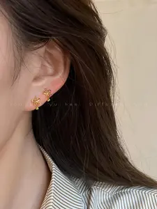 Anting pita kupukupu Anting  Titanium Anting Wanita Anting lucu Anting Anti karat Anti Luntur Anting Korea style set