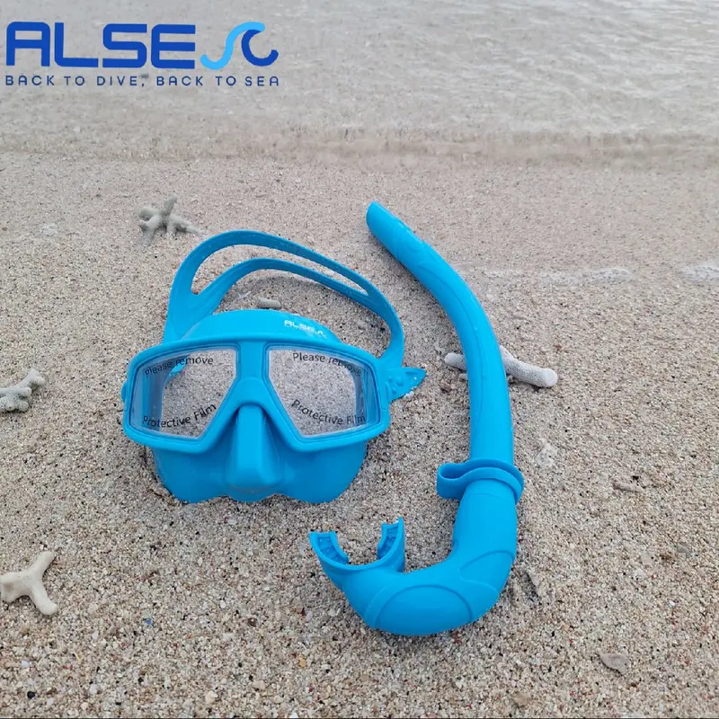 MASK LOW VOLUME + SNORKEL, KACA MATA SELAM FULLSET, COCOK UNTUK FREEDIVING, SNORKELING, SPEARFISHING FULL SILICONE. 7