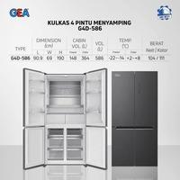Gambar Kulkas 4 Pintu GEA G4D 586 Inox Silver Kulkas Side By Side 586L | G4d dari Bogor Solusi Elektronik Kab. Bogor 4 Tokopedia
