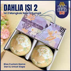 Hampers Mangkok DAHLIA Souvenir Mangkuk Kado Pernikahan Wedding Gift Aesthetic Estetik