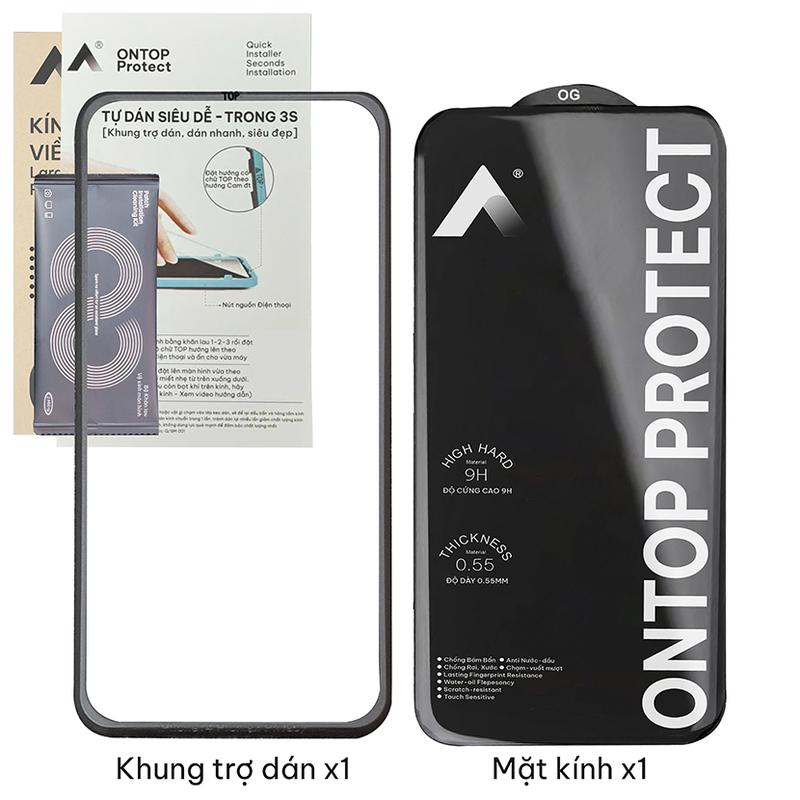 Kính Cường Lực 3D iPhone X-17 Series Kèm Tool Dán - Bản Dày 0.55mm Chịu Lực Gấp 2 Lần Vuốt Trơn