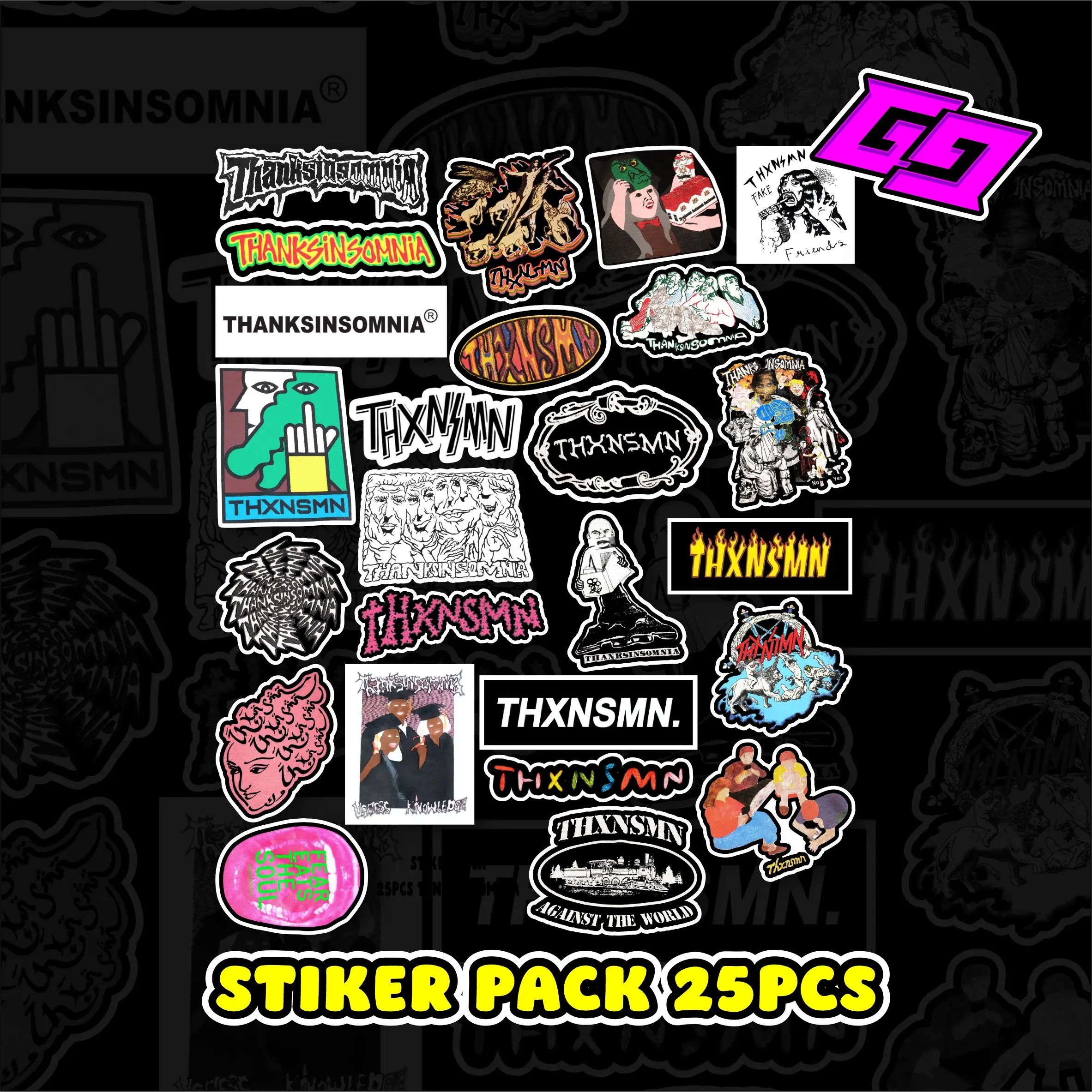 STIKER PACK THANKSINSOMNIA STIKER PACK 25PCS THXNSMN