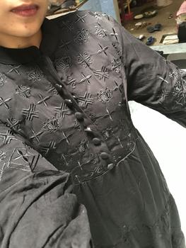 Product Review of Gamis Slavina Bordir Busui Kancing Muslim Wanita Simple Elegant Mayung Twill Nyaman Rempel Cantik from L**♎ 3