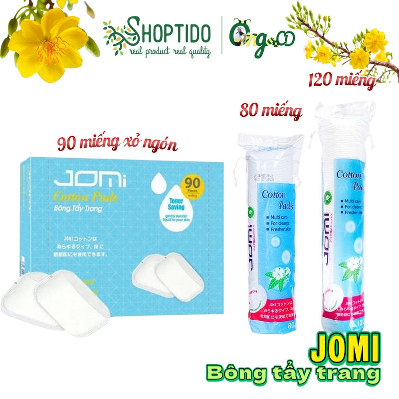 Shoptido Bông Tẩy Trang Jomi Nhật Bản 100% Cotton Tiết Kiệm Dung Dịch 80 Miếng 120 Miếng Sản Xuất Tại Việt Nam Hạn Sử Dụng 2 Năm