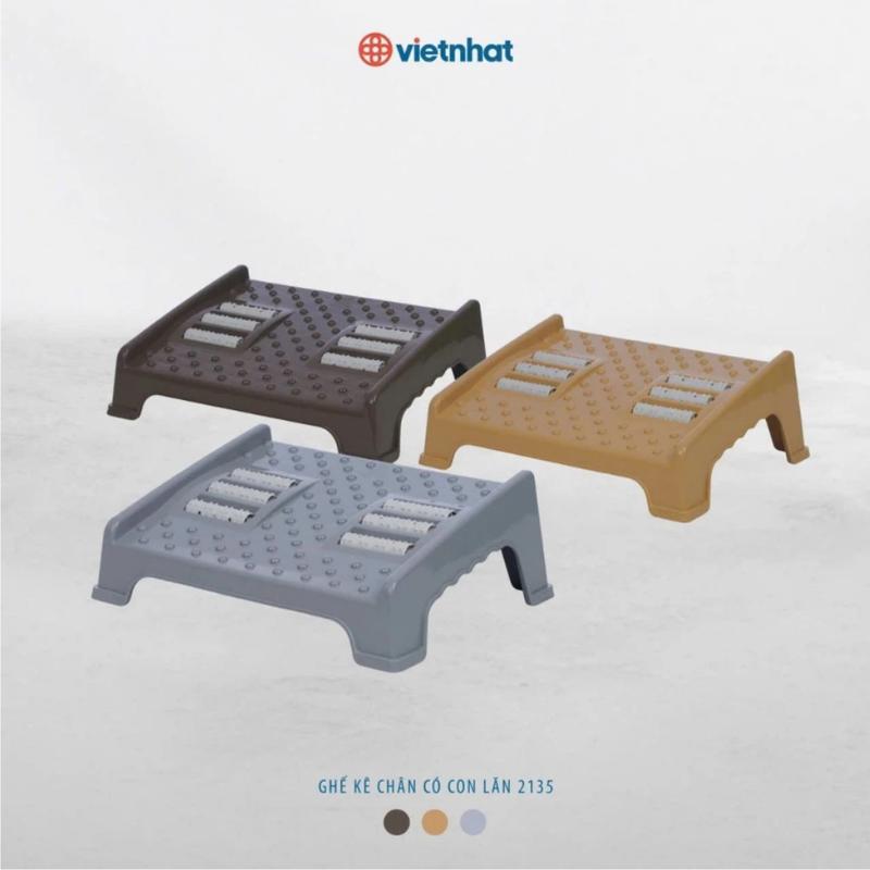 Ghế Kê Chân Công Thái Học nhựa Việt Nhật 2135 – Con Lăn Massage Thư Giãn Bàn Chân