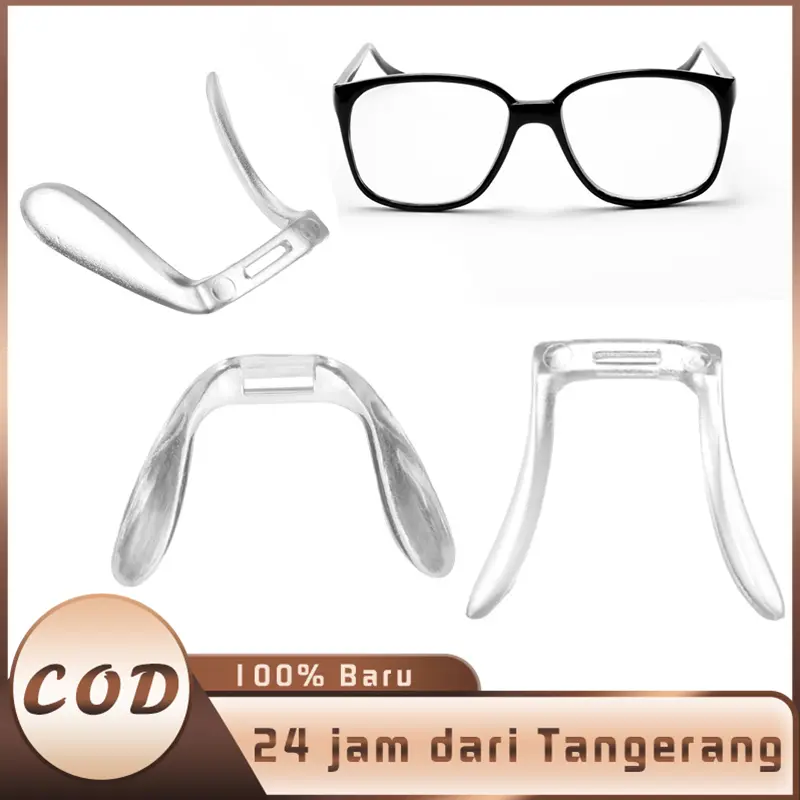 Isi 2 U Shape Kacamata Nosepad Bantalan Hidung Silikon Kacamata