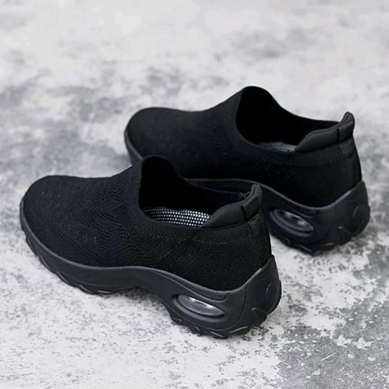 Sepatu Wanita Slip On Import Casual Sol Tabung Hitam Cewek Sport Shoes - Sneaker 3