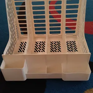 [Ready] Aimilo Rak Buku Desktop Organizer Plastik Tebal 325×304×263mm 4 Kompartemen dengan Kotak Pena