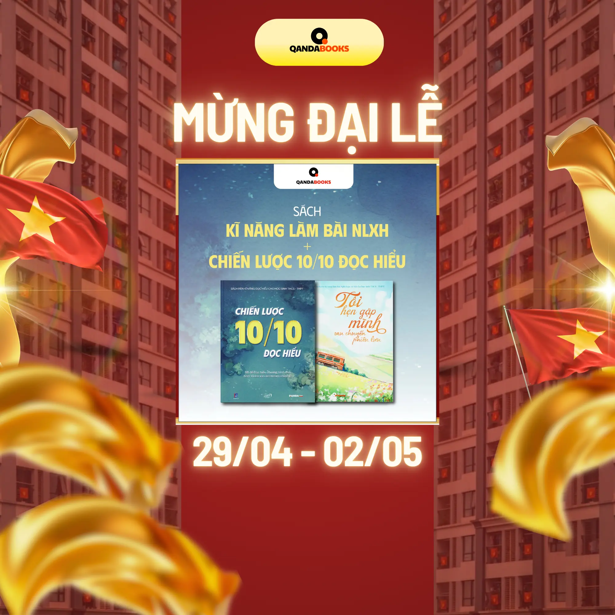 [Qanda books] Sách kĩ năng làm bài NLXH, NLVH, Đọc Hiểu dành cho học sinh THCS & THPT chương trình mới: Tôi hẹn gặp mình sau chuyến phiêu lưu / Chiến lược 10/10 đọc hiểu / Sổ tay nâng cấp diễn đạt