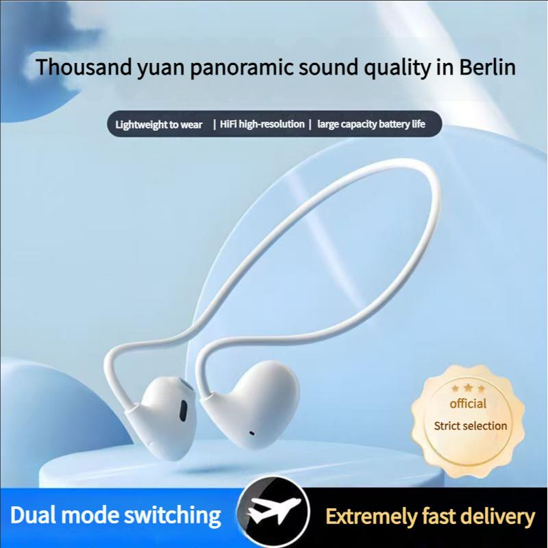  Tai nghe thể thao Tai nghe Bluetooth không dây chống thấm nước Tai nghe dẫn khí 2025 Tuổi thọ pin cao Âm thanh vòm âm thanh nổi ACA Điều khiển cảm ứng Micro độ nét cao tích hợp Tương thích với tất cả các thiết bị 