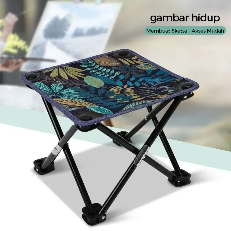 Hidup Mewah Kursi Lipat Outdoor Serbaguna Portable Kursi Lipat Mancing Mini 4