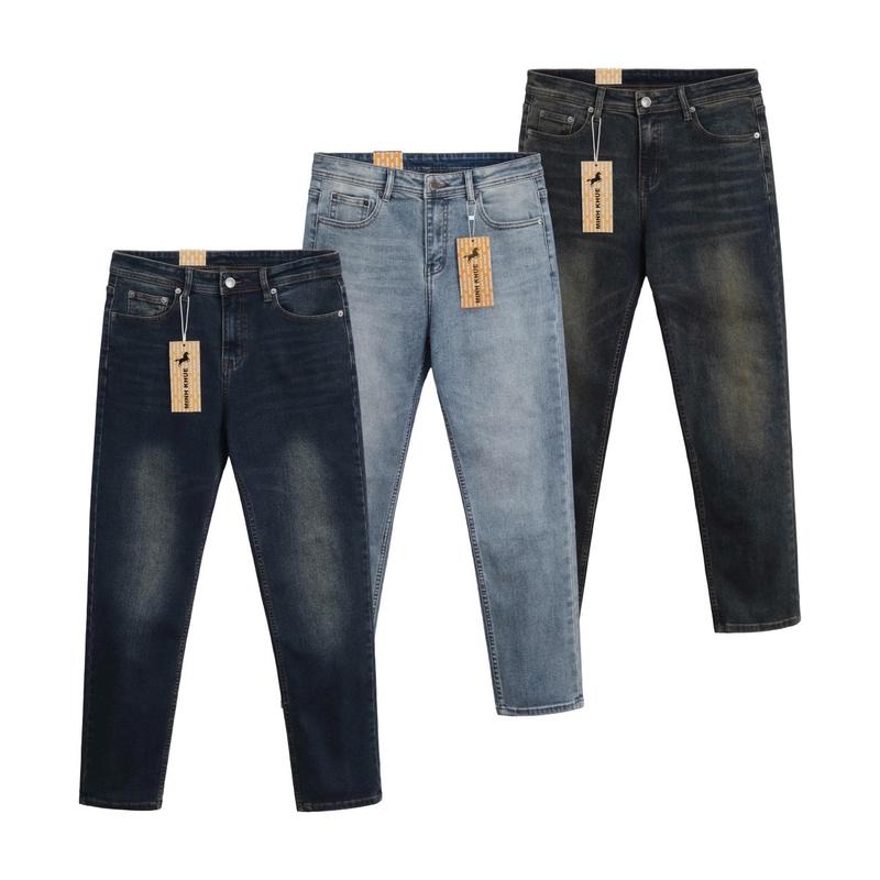 Quần jean nam cao cấp from dáng ống suông ống 18 đến 21cm phong cách đơn giản thanh lịch không kém phần sang trọng Size 30 - 36