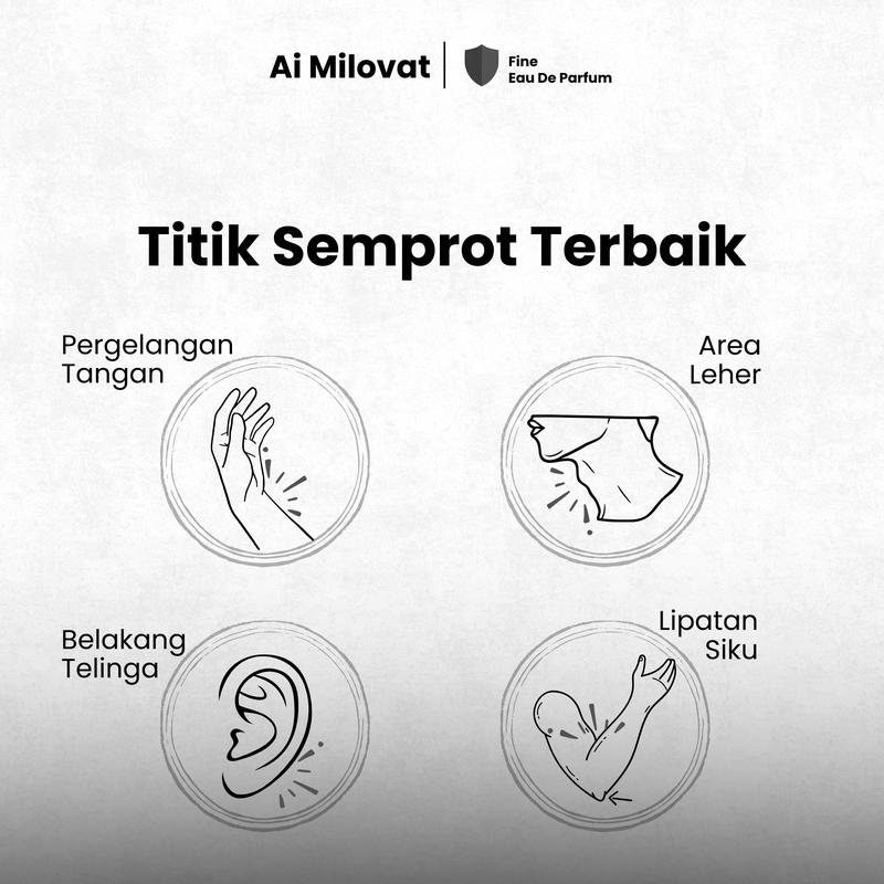 Ai MILOVAT Fine Eau de Perfume Single - Parfum Pria Unisex Wangi Aroma Manis Lembut Elegan Tahan Lama Parfume Fresh Aromatic 8