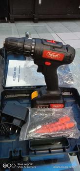 Product Review of REAIM Mesin Bor Cordless Impact Drill / 298VF Bor Baterai / Bor Tanpa Kabel / Set Bor Listrik dengan Torsi, Alat Pengeboran Serbaguna untuk Pekerjaan Rumah dan Otomotif, Mudah Digunakan, Efisien, dan Portabel from T**i E**s 0