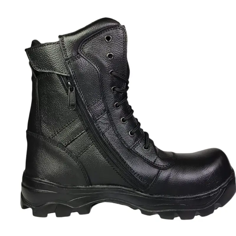 Sepatu Safety Boots PDL Pria Ujung Besi Sefty Shoes Model Krisbow Jogger Asli Kulit Hitam Spatu kerja Lapangan 1