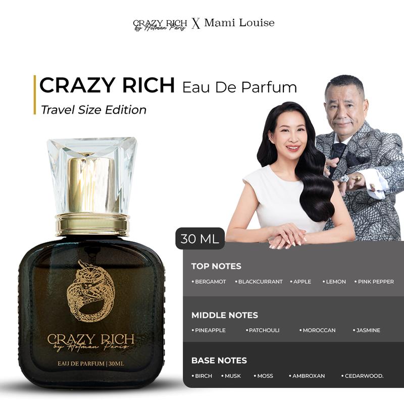 LIVE LOUISSE X HOTMAN PARIS Parfume Crazy Rich By Hotman Paris ( For Men )- Travel Size 30 ML Hitam Perfume Pria 1
