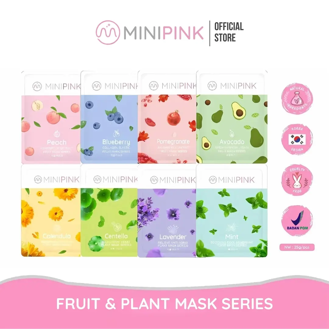 MINIPINK Fruit & Plant Mask Series | Masker Wajah MP001