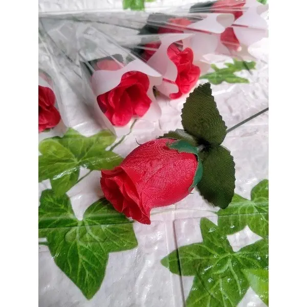 [3PCS] Bunga Mawar Plastik Artificial Bunga Valentine Tangkai Bunga Per 3 Pcs 3