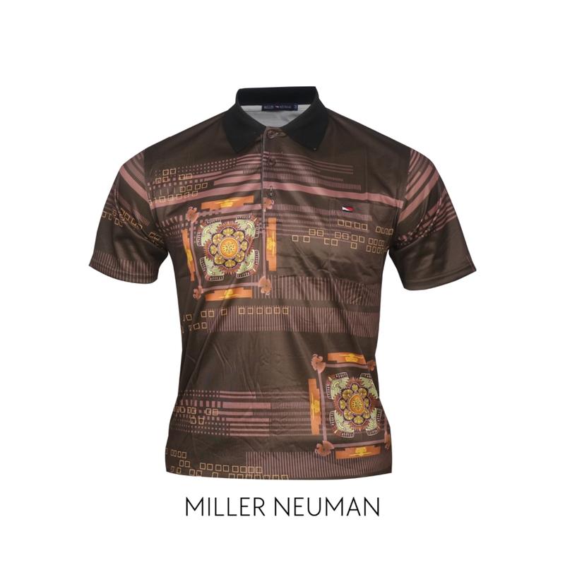 NEW Miller Neuman 001 Kaos Kerah Pria Bapak Dewasa Bahan Katun Berkantong MN-001 2