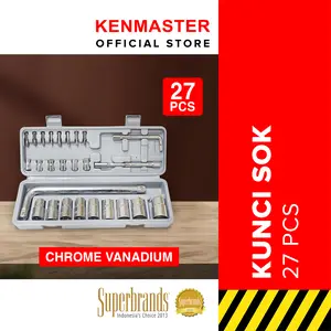 Kenmaster Kunci Sok 27 Pcs - Kunci Sok Socket Kunci Set Motor - KCSO076