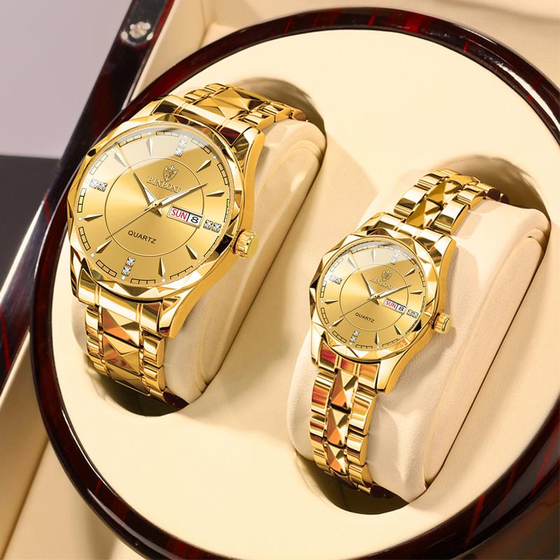 Đồng Hồ Cặp Đôi, Binbond B5552, Sang Trọng Hàng Đầu, Chính Hãng, Đồng Hồ Thạch Anh Cho Nam Và Nữ, Đồng Hồ Đeo Tay Nữ Sang Trọng, Thép Không Gỉ, Chống Nước 30M, Thích Hợp Cho Tình Nhân 3