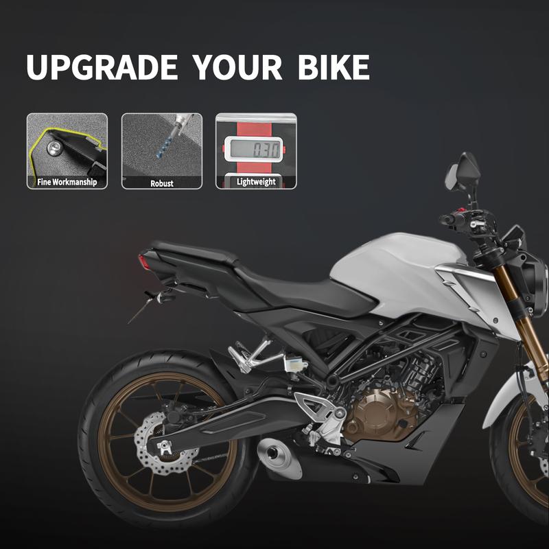 Ultrasupplier-Bộ khử Fender đuôi gọn gàng, giá đỡ biển số t với đèn hậu LED cho Honda CB125R, CB150R, CB250R, CB300R-2021 3