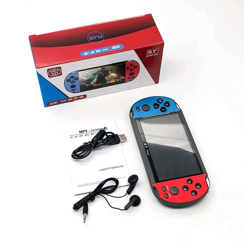 Gamepad Konsol Game PSP X7 Screen Besar 5.1 Inch 8G 0