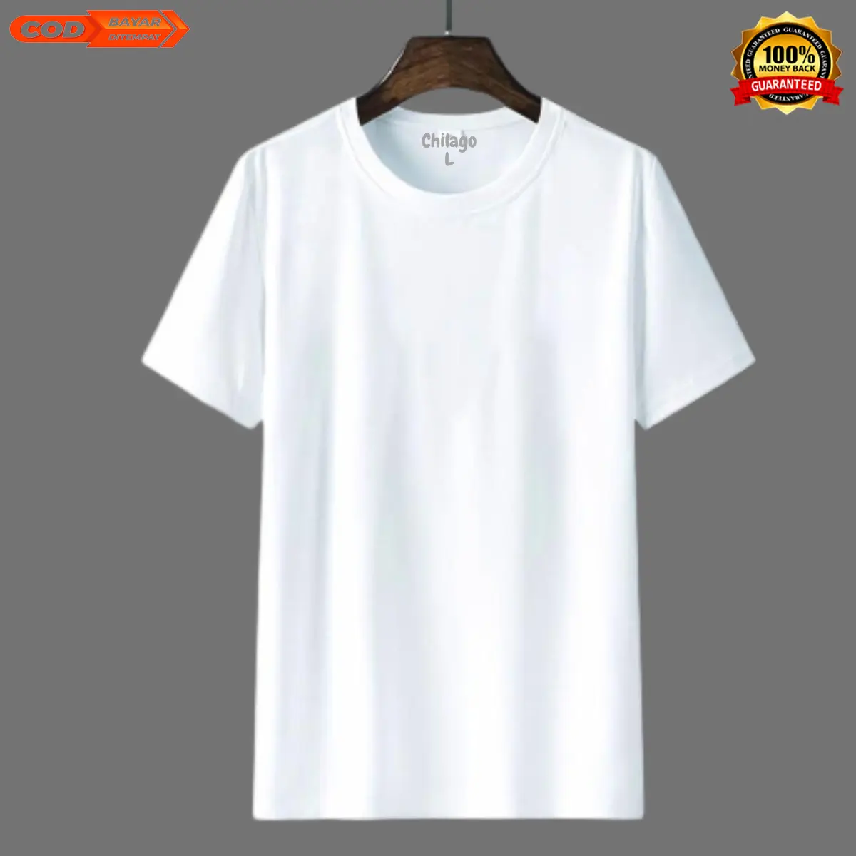 Chilago - kaos polos putih / kaos lengan pendek / kaos polos hitam Polos