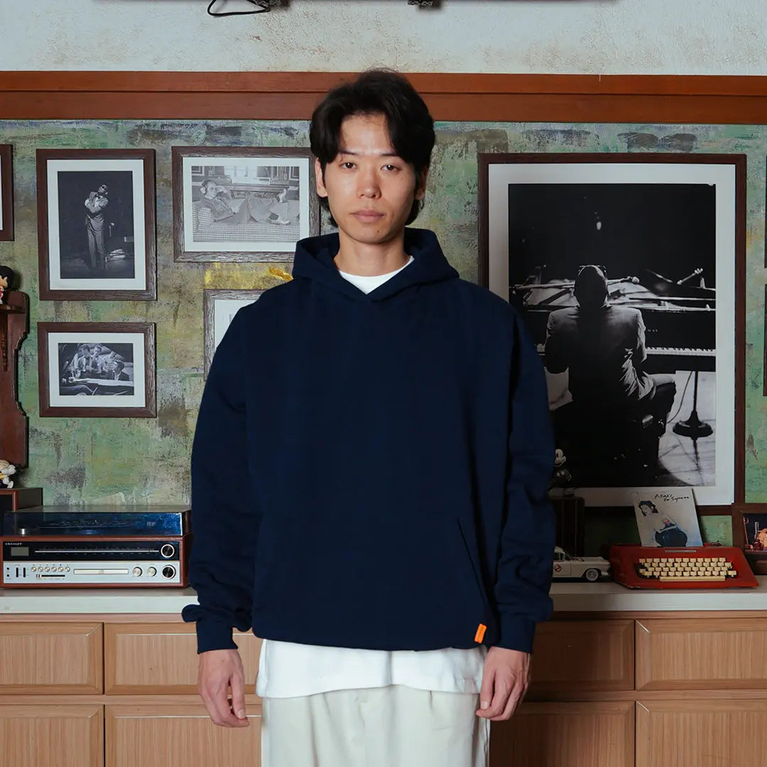 Heavyweight Studio Hoodie Boxy Fit 375 Gsm Super Heavy Fleece Dark Navy