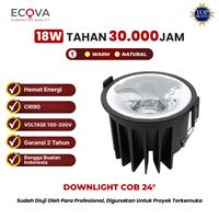 Gambar Ecova - Lampu Downlight LED COB (Chip On Board) 24° | Black Body | Putih | Natural | Kuning| 18 Watt - SILVER, NATURAL WHITE dari ECOVA LED Kab. Tangerang 1 Tokopedia