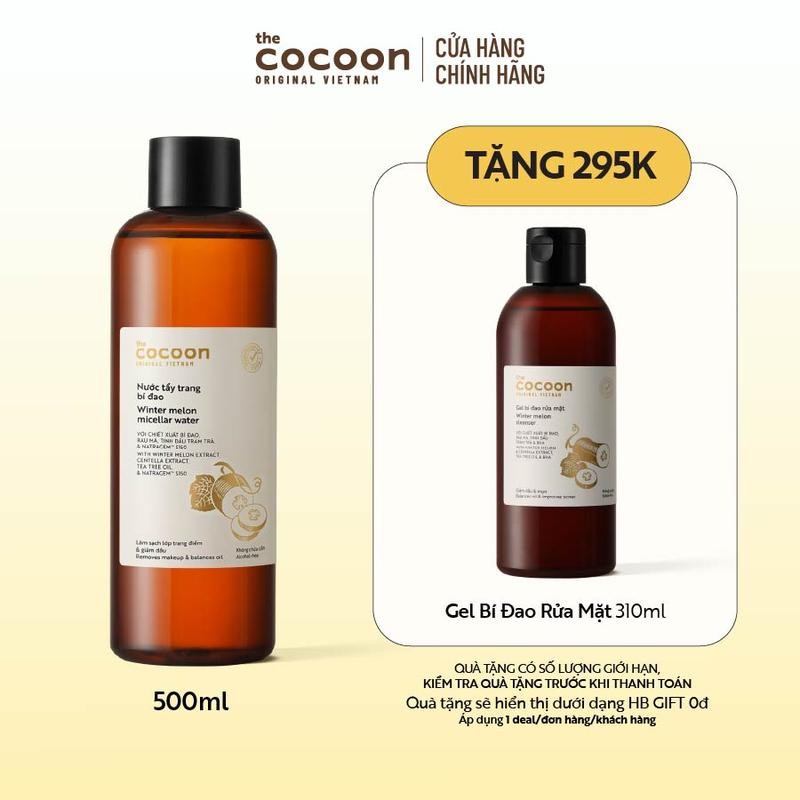 Bigsize - Nước tẩy trang bí đao Cocoon tẩy sạch makeup & giảm dầu 500ml