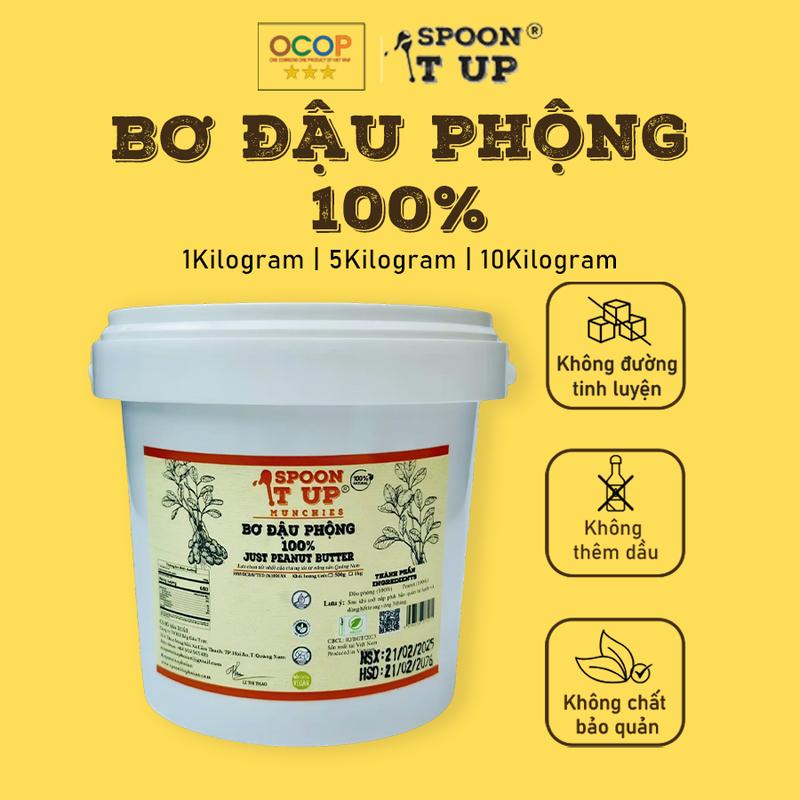 BƠ ĐẬU PHỘNG 100% NGUYÊN CHẤT – 1KG, 5KG – SPOON IT UP