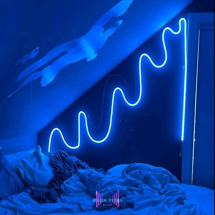 Lampu Detak Jantung 1.2.3.4.5 Meter Lampu Led Neon Flex220volt Sudah di pasang soket 6