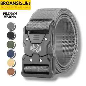 Ikat Pinggang Canvas Fast Unlock Military /Sabuk Bahan Kepala Plastik Premium-NG-150/AH-221 & BD-58-1