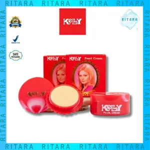 Kelly Pearl Cream 5GR & 15GR - Krim Wajah Halus & Cantik dengan Vitamin E & Squalane Oil - Foundation Alami untuk Kulit Bercahaya - Original Badan Pom