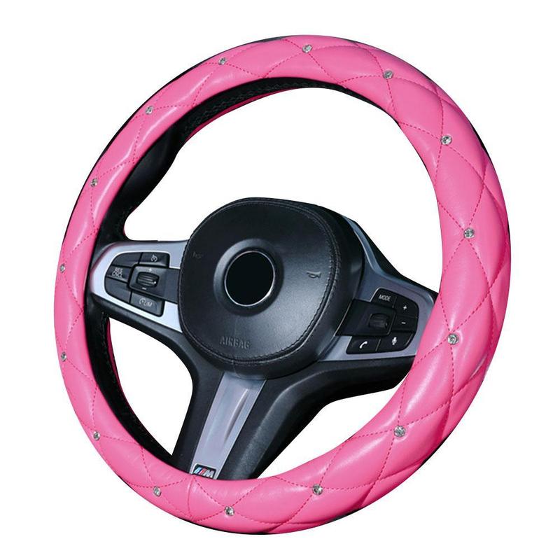 Product Introduction of 1pcs Leather Car Steering Wheel Cover Women Car Interior Decoration For All Season Universal K7O8 34