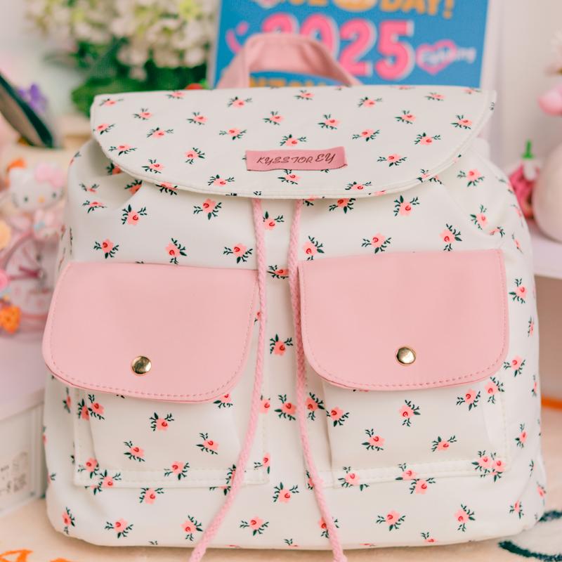 Product Introduction of BuzzBag - Tas bahu ins kanvas bunga lucu tas sekolah wanita berkapasitas besar korea import fashion kuliah tas ransel laptop backpack tas sekolah wanita backpack lucu korea tas korean style tas sekolah muat banyak tas ransel wanita lucu 20