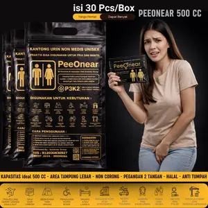 SANKIMO PeeOnear 30 Pcs 500 CC Kantung Kencing & Muntah Terbaik Unisex Anti Bocor Higienis Praktis untuk Haji Umroh & Perjalanan Jauh