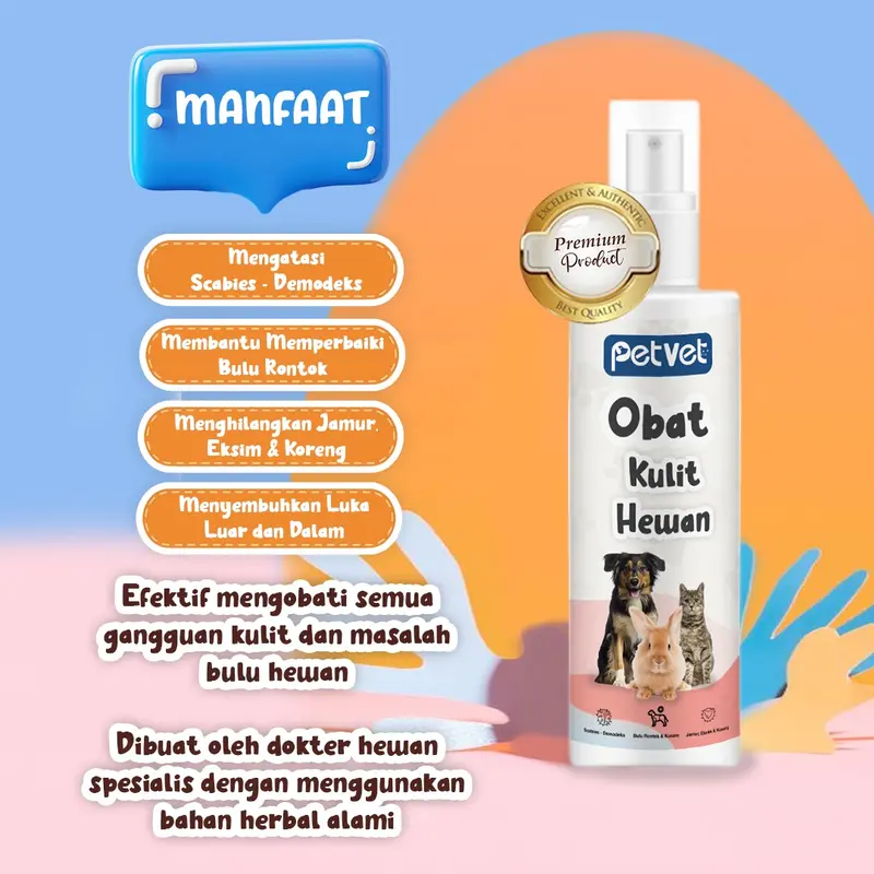 Obat Kulit Scabies Demodeks Jamur Kutu Anjing Kucing Kelinci | Obat Sakit Kulit Hewan 1