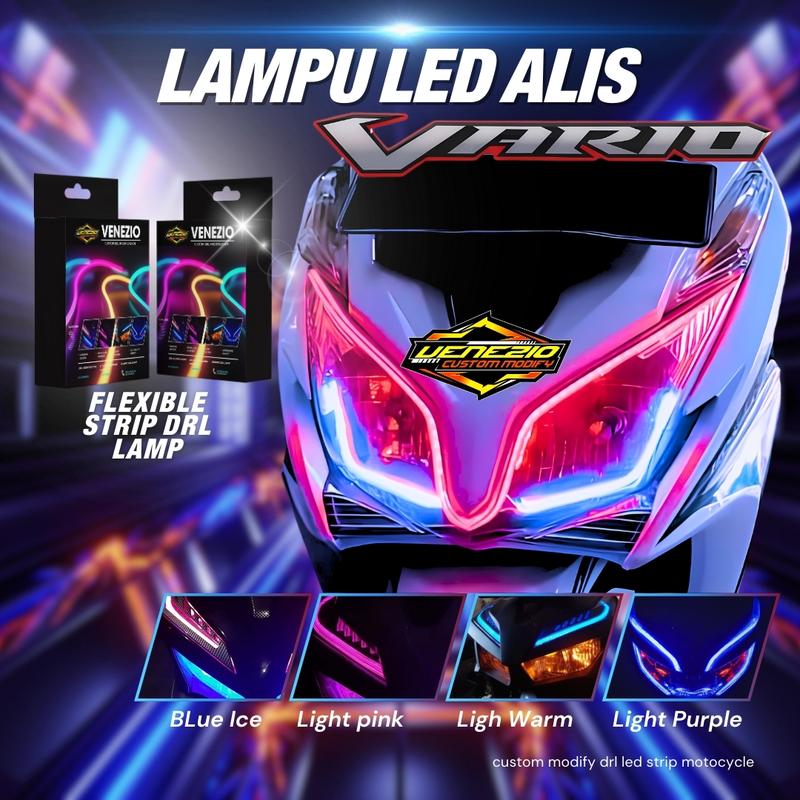 SEPASANG LAMPU ALIS VARIO TECHNO 125 KANAN KIRI LAMPU VARIASI MOTOR LED DRL Motorcycle 1
