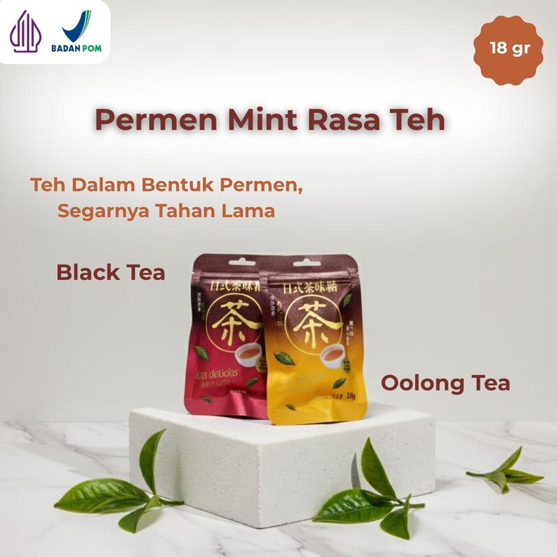 Kiss Delicias Oolong Dan Black Tea Mint 18 gr Permen Rasa Teh Premium ...