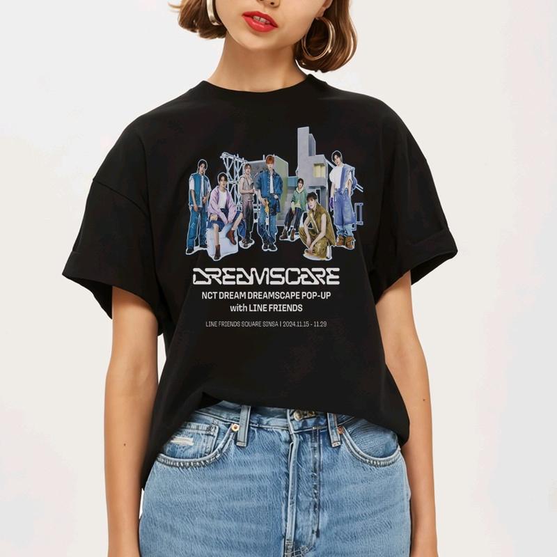 ZHRA T-Shirt Kaos Nct Dream Dreamscape Cotton Combed 30s Hitam Oversize Pria Wanita - Katun Baju Atasan Dewasa Pendek 2