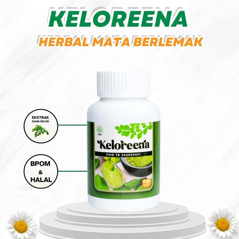 Keloreena Suplemen Mata Berlemak, Pterygium, Mata Merah Berselaput Keloreena Original Kapsul 1
