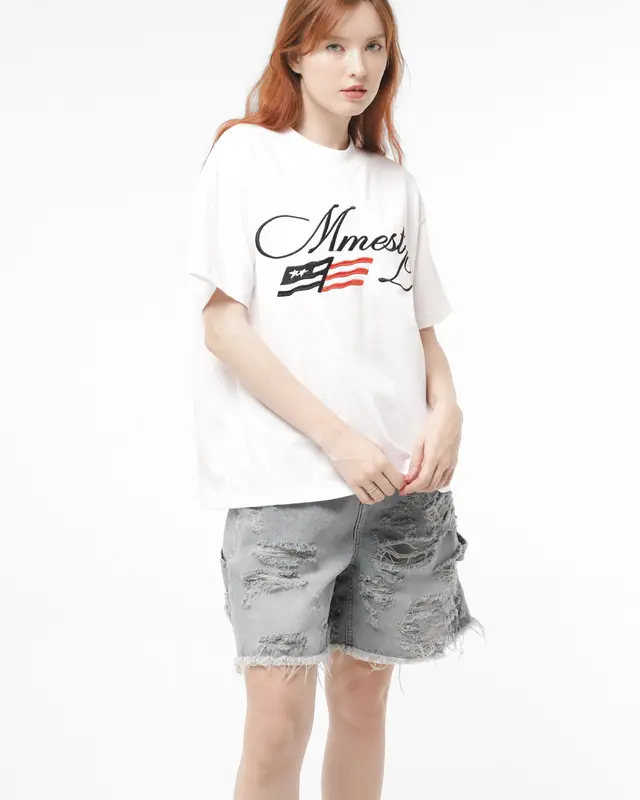 Áo thun MMESTLINE "USFLAG" form Boxy chất liệu Premium Cotton Thiêu Chữ Nổi 2