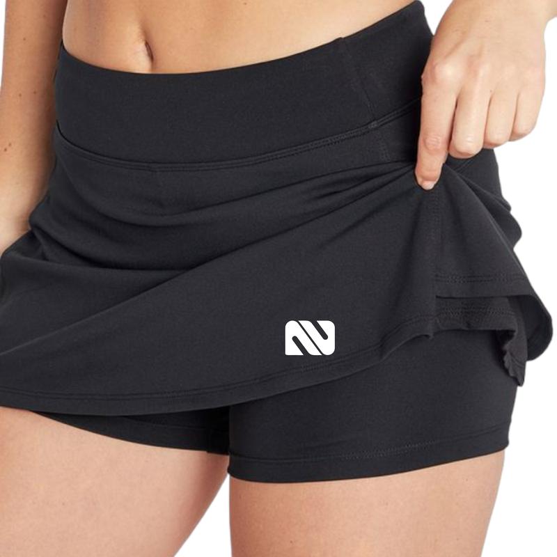 2 IN 1 Legging pendek Rok short shot Olahraga Wanita  Sport Jogging Sepeda Lari Zumba Senam Aerobik gym Celana 4