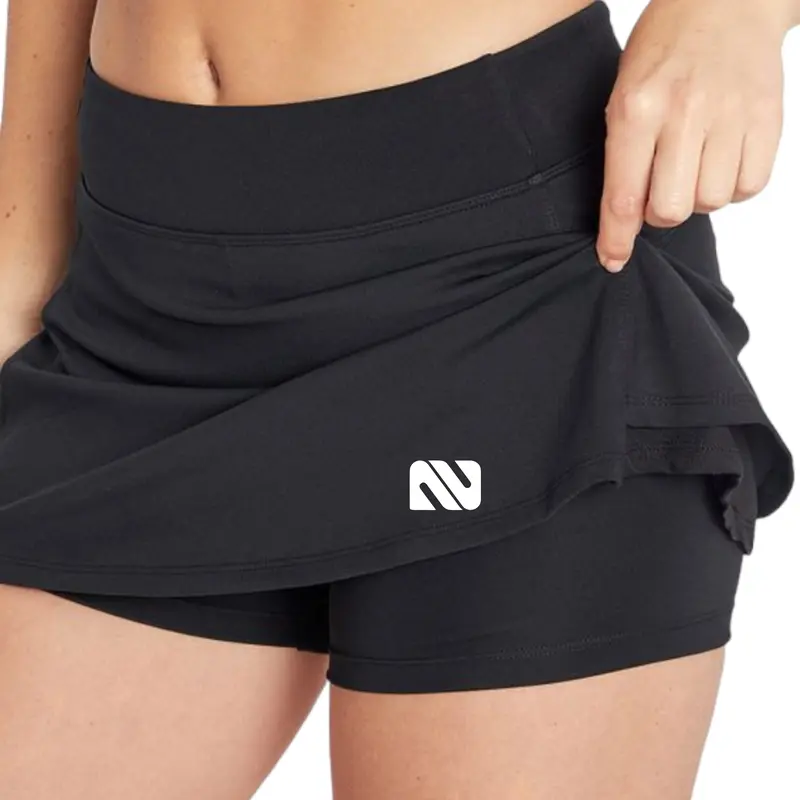 2 IN 1 Legging pendek Rok short shot Olahraga Wanita  Sport Jogging Sepeda Lari Zumba Senam Aerobik gym Celana 4