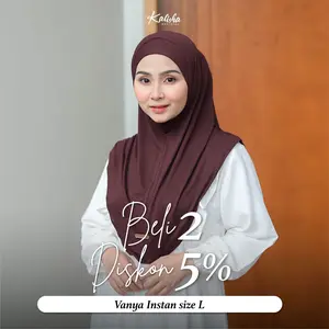 KALISHA X MIMA - Jilbab Instan Kaos Rayon Size L Kerudung Bergo Hijab Instan Rayon Vanya